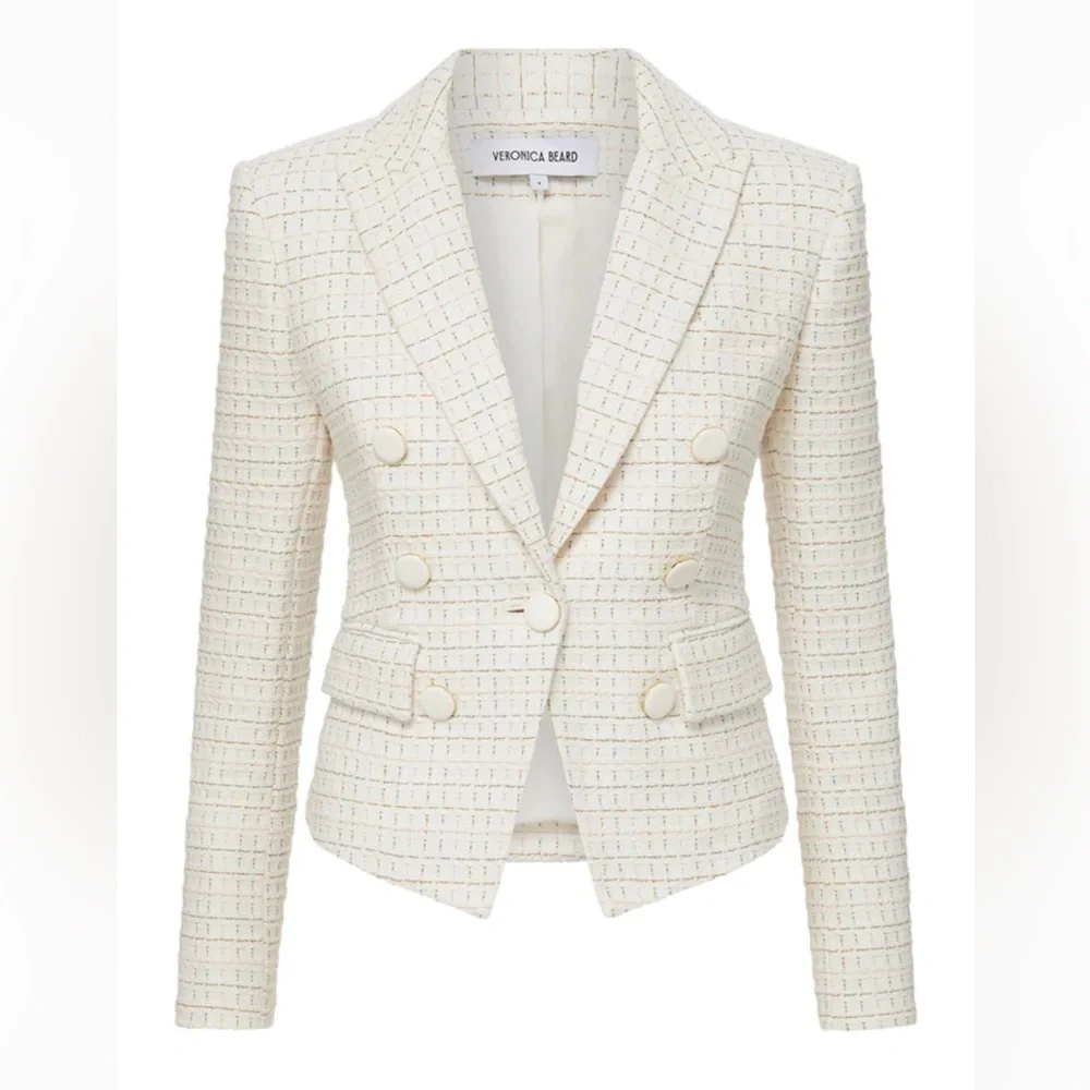 Veronica Beard Ivory Textured Blazer - Picture 1 of 11